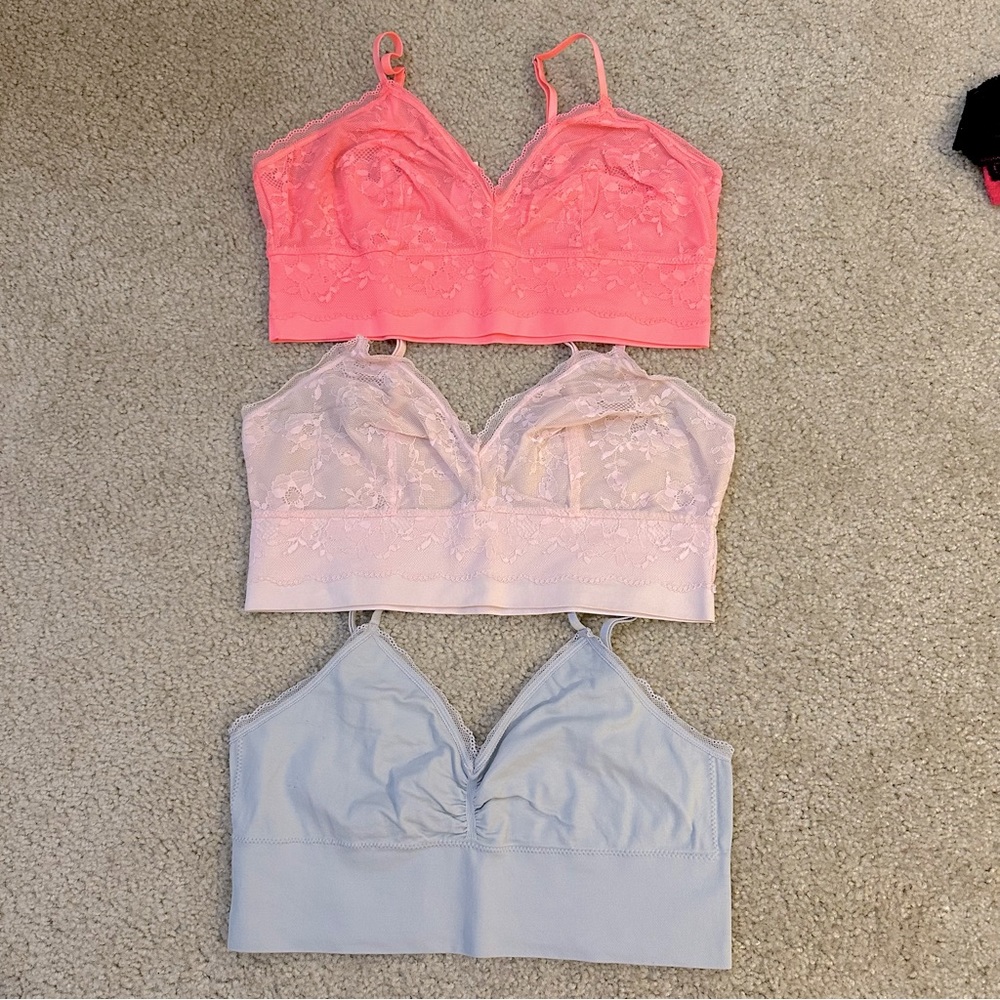 Victoria’s Secret Bralettes, size L - lot of 3